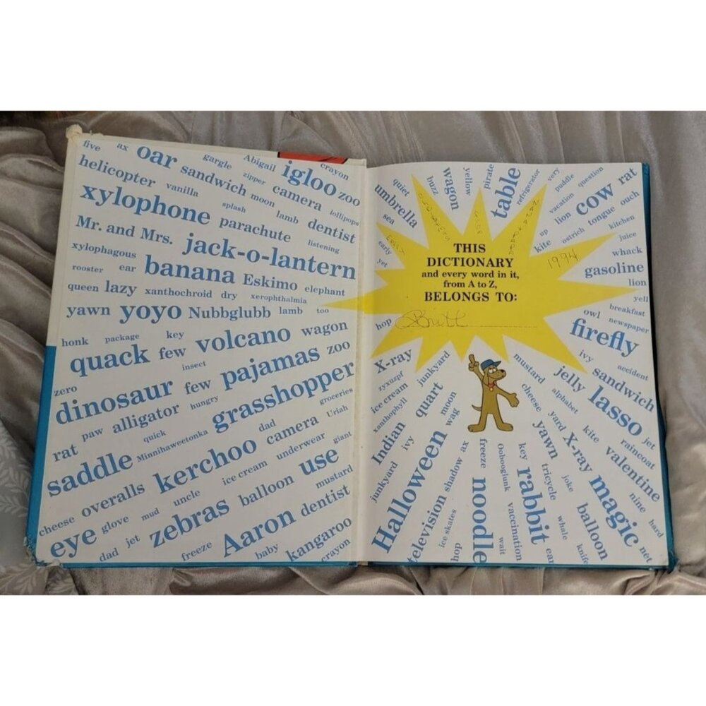 Vintage The Cat in the Hat Beginner Book Dictionary Hardcover | Dr. Seuss | P.D. - Picture 2 of 13